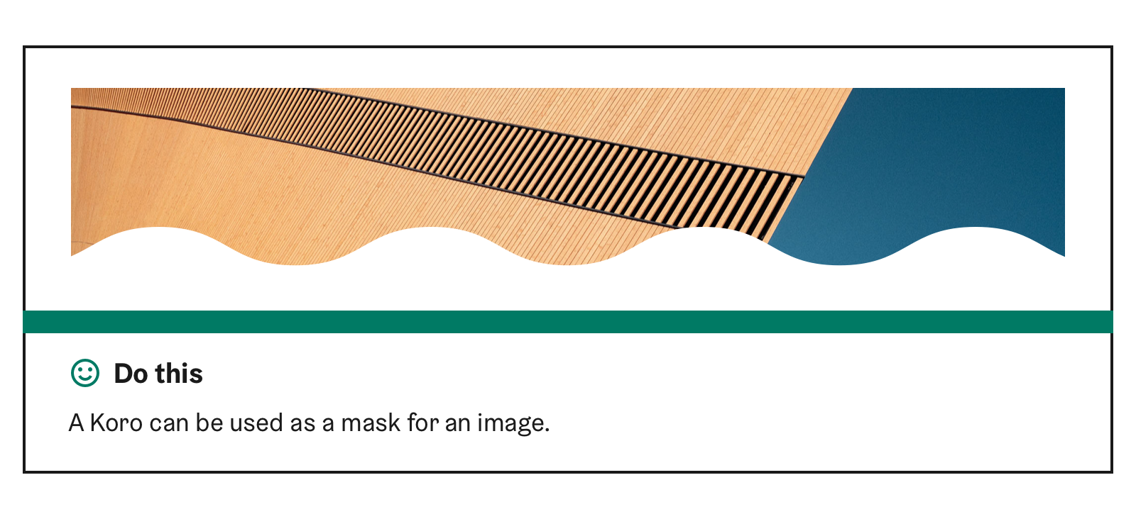 Koro shape used as a mask for an image
