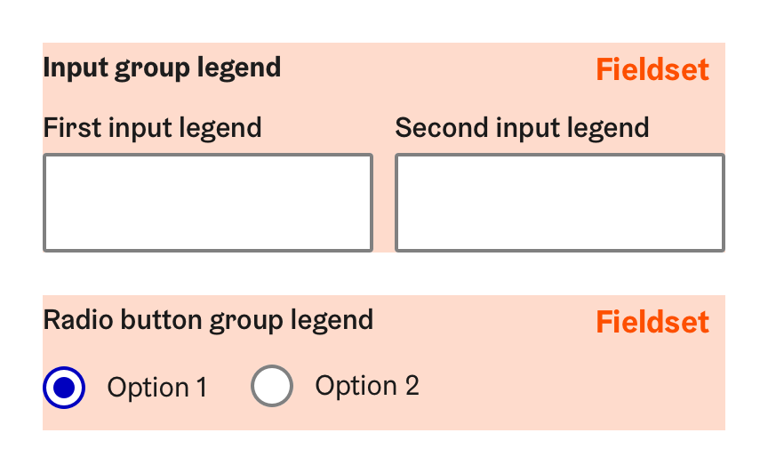 Grouping with fieldsets