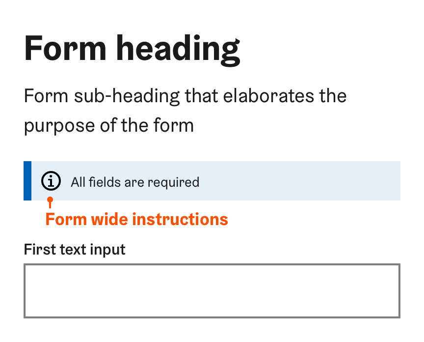 Form-wide instructions