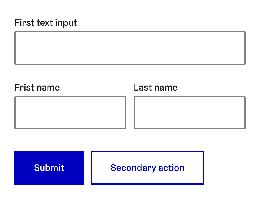 Align form-wide action buttons at the end of the form