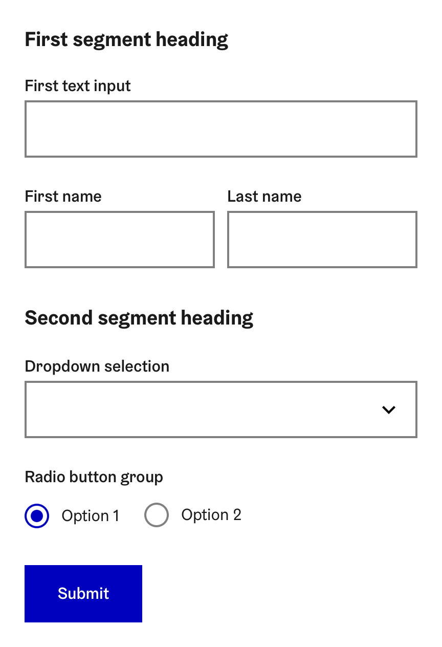 Segmenting with section headings